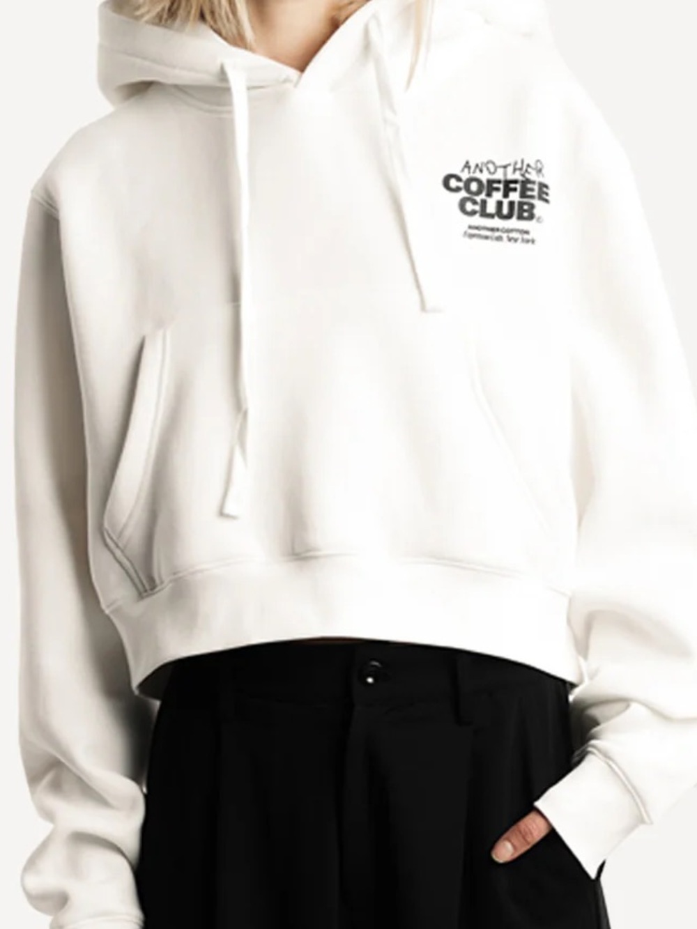 Another Cotton Lab white Pullover Hoodie with Front Logo